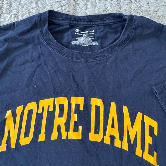 Champion Navy Blue Notre Dame Tee - Picture 2 of 2